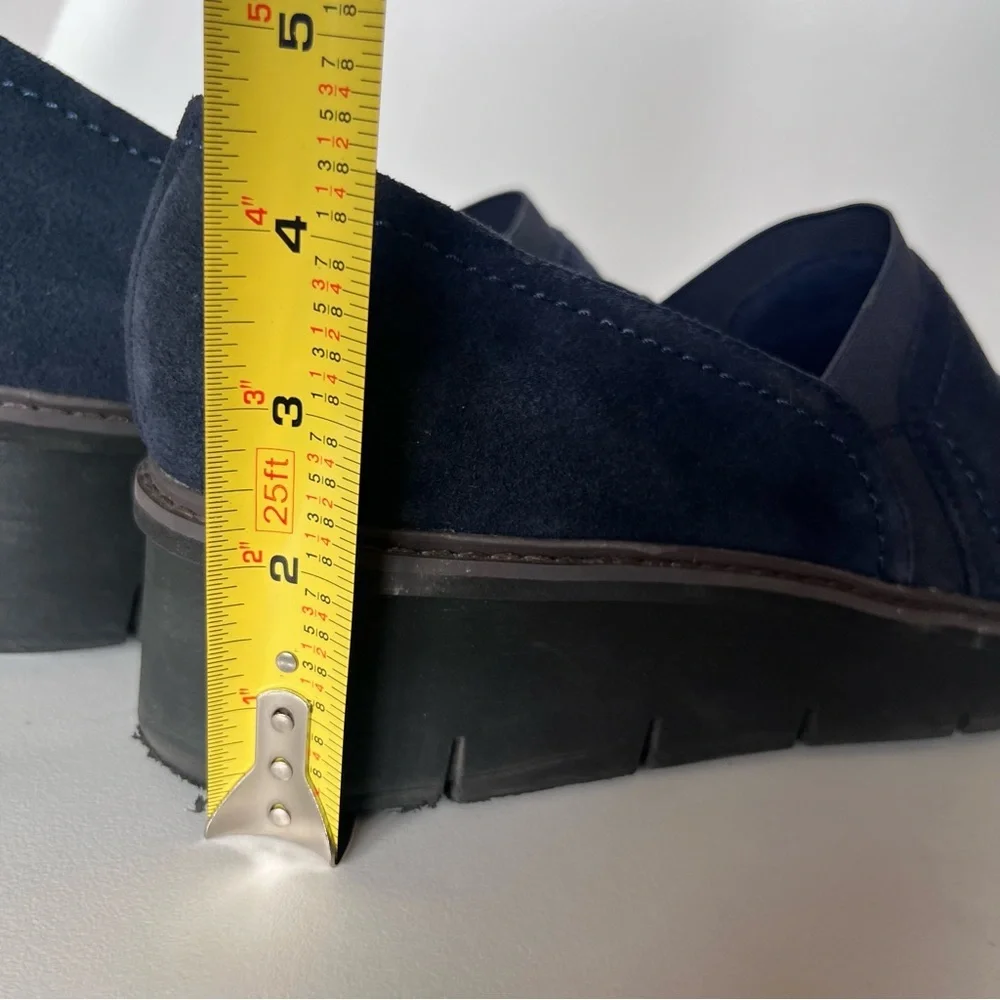 Clark’s Airabell Mid Navy Blue Wedge Shoe Size 12
